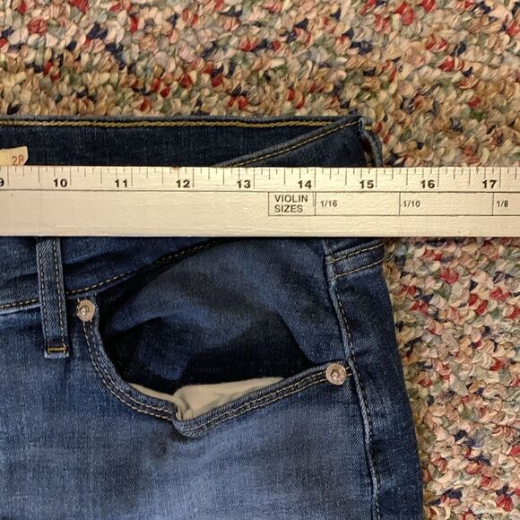 Levi’s Classic Straight Blue Mid-Rise Faded Straight Leg Jeans Size 28 - Picture 9 of 12